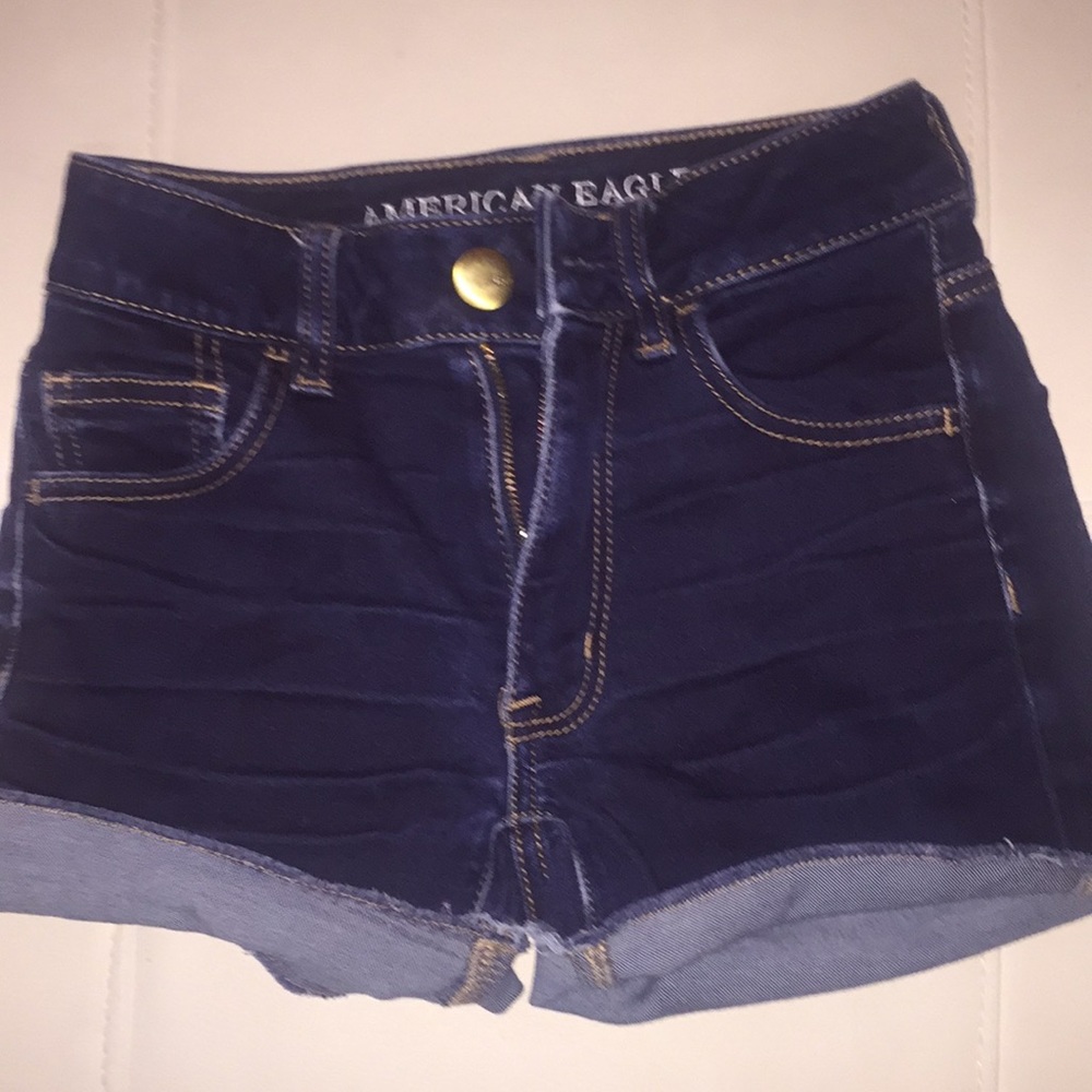 Hi-Rise Shortie American Eagle Jean Shorts